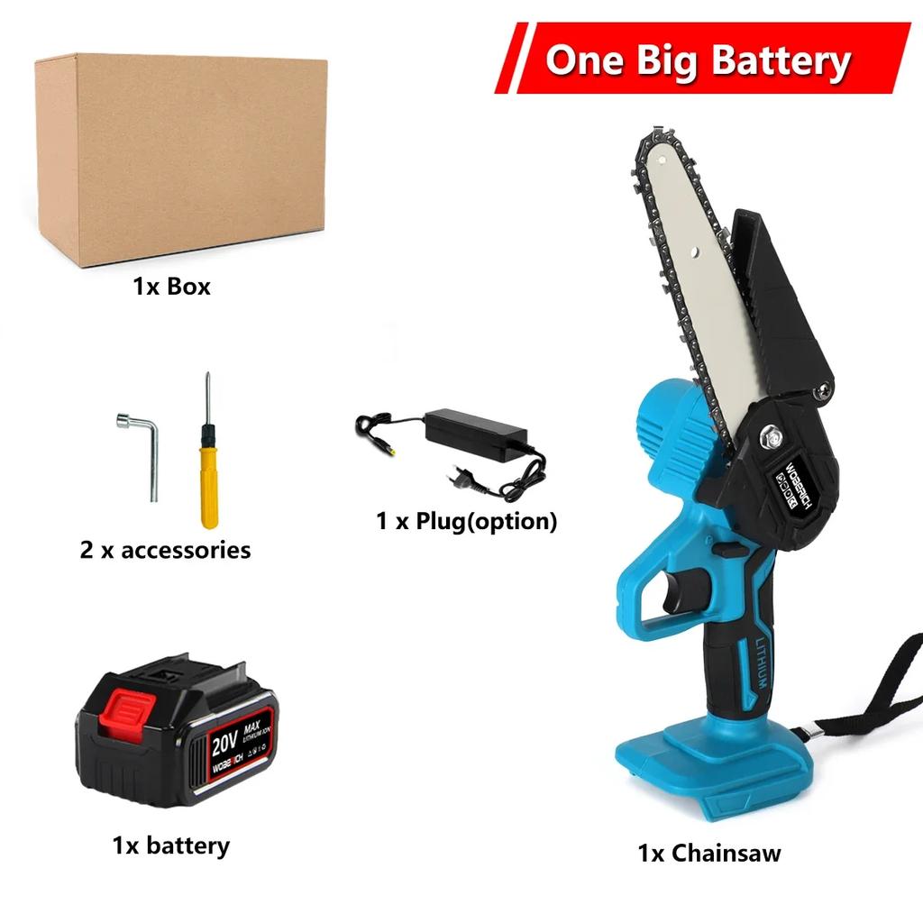 4-дюймовая/6-дюймовая мини-электрическая пила, цепная пила для фруктовых деревьев, деревообрабатывающие садовые инструменты, ручные резчики по дереву для аккумулятора Makiita 18 В