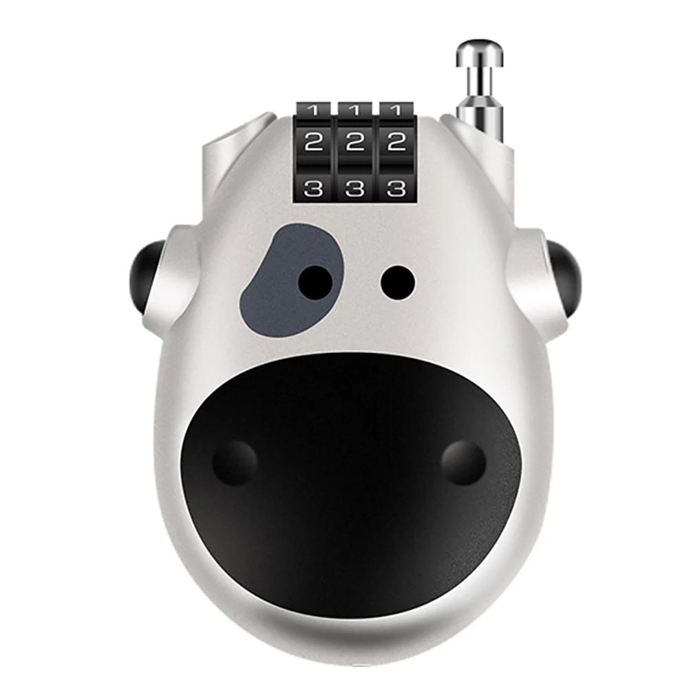 Motorcycle Helmet Telescopic Wire Rope Password Lock Steel Cable Code Lock Suitcase Black Car Sled Helmet Password Lock