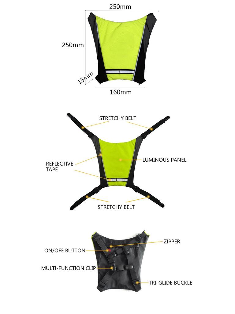 Светодиодный рюкзак с дистанционным управлением и светящийся кулон, сигнальный маячок безопасности