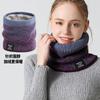 14 Color Knitted Women'S Winter Warm And Velvet Scarf Men'S Thickened Gradient High Neck Couple'S Hoodie Versatile