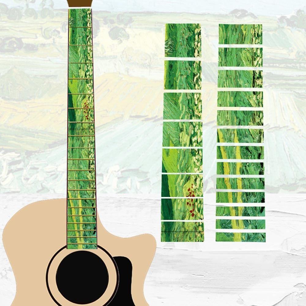 Запчасти для электрогитары, ультратонкие наклейки, аксессуары для гитары, инкрустированные крестом наклейки, наклейка на гриф