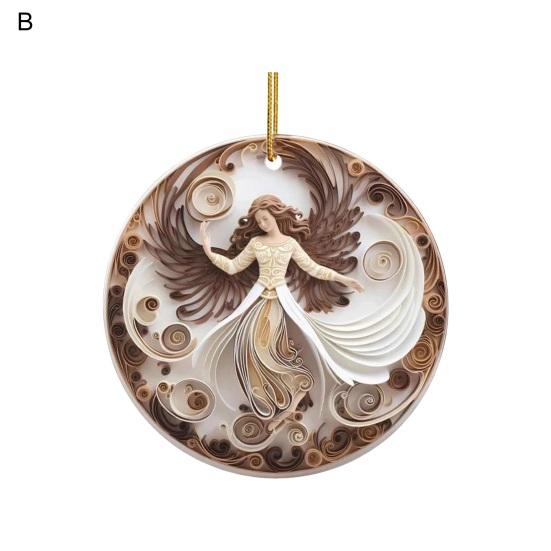 Nativity Scene Ornaments Acrylic Flat Hanging Pendant Keepsake The Birth of Jesus Decor for Christmas Tree Party Car Wall Door