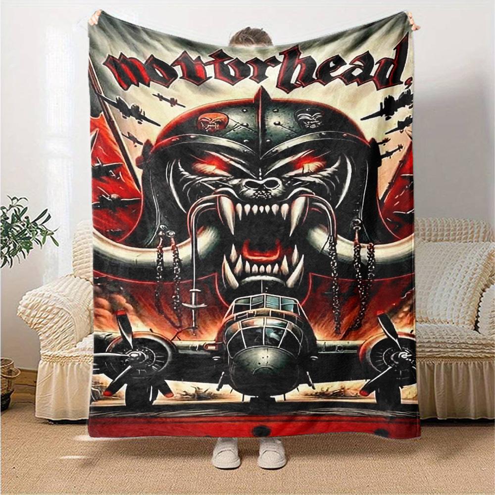 1 шт. Мягкое и удобное домашнее одеяло с принтом на тему Motorhead, Маленькое покрывало, Одеяло для дневного сна, Подходит в качестве подарка l032