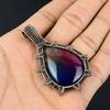 Rainbow Solar Quartz 999 Copper Wire Wrapped Pendant, Handmade Gemstone Pendant Jewelry, Gifts For Wife Brand New Pendant