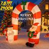 7.87FT Inflatable Toy Arch Snowman Santa Decorations With LED Lit Xmas Yard Lawn Home Party Decor Christmas Supplies Ornaments