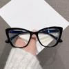 Women Anti Blue Rays Glasses Fashion Cat Eye Computer Goggles Big Frame Eyeglasses Vision Care Blue Light Blocking Eyewear