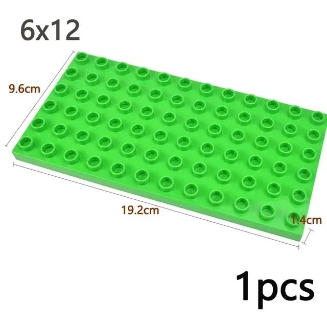 Duploes Big Size Baseplate Multiple Sizes 16x16 8x8 4x4 Bricks Assembly Plates Large Particles Figures Building Blocks Kid Toys