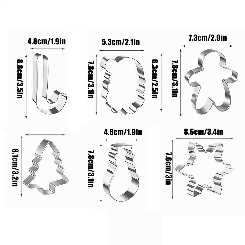 6 шт. Рождественские формочки для печенья, форма для пряничного рождественского дерева, инструмент для украшения рождественского торта, подарок на Рождество, сделай сам, форма для выпечки печенья
