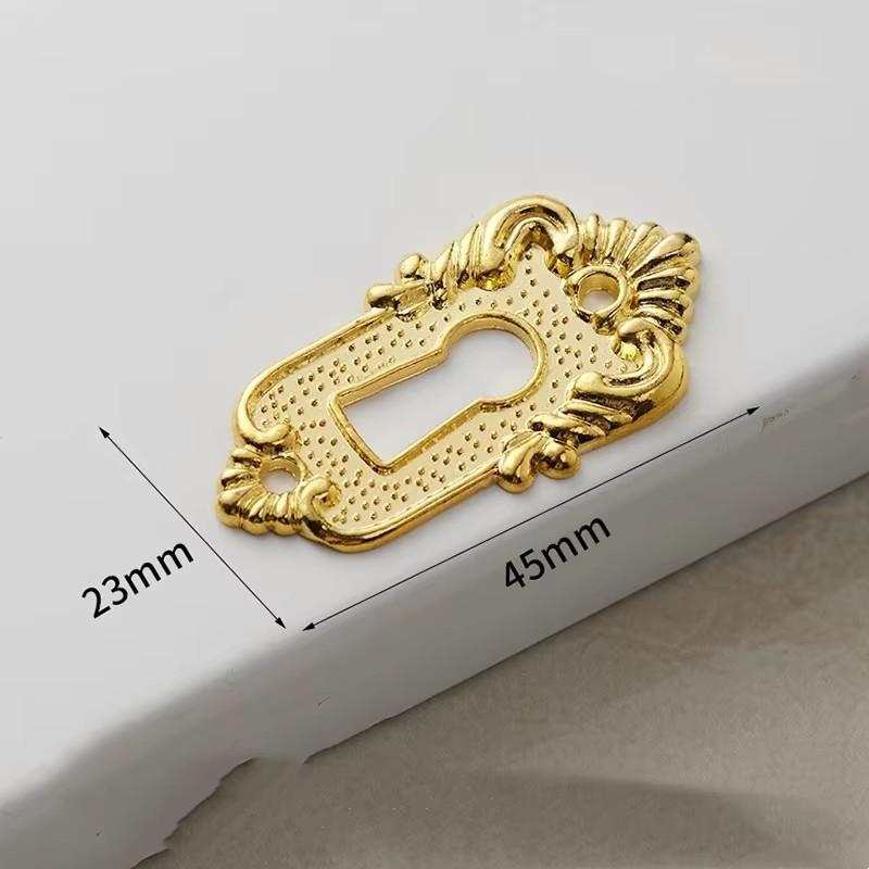 1/6 шт. Ключ для ящика Уголок Наклейка Крышка Европейский Винтаж Декоративная Кодовый Замок Деталь Сплав 45x23мм