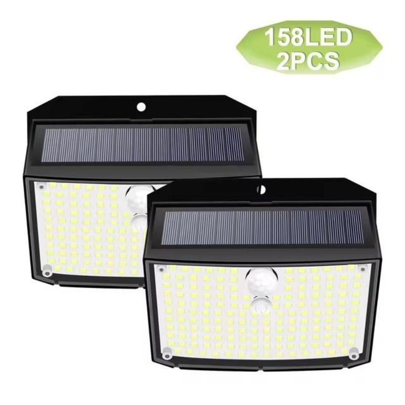 158 LED Solar Wall Lamp Luminouss With Motion Sensor Human Induction Courtyard Waterproof Stairs Outdoor Wall Light
