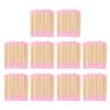 10 Bags Wooden Stick Body Double Pointed Cotton Swabs  Eyeliner & Cosmetic Touch-Up Work
