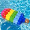 Extra Large Inflatable Pool Float Lounge Rainbow Color Ice Cream Shape Water Recliner Swimming Mattress Pool Accessories