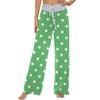 Women's Fashion Casual Comfortable Pajama Pants Printed Drawstring Wide Leg Pants