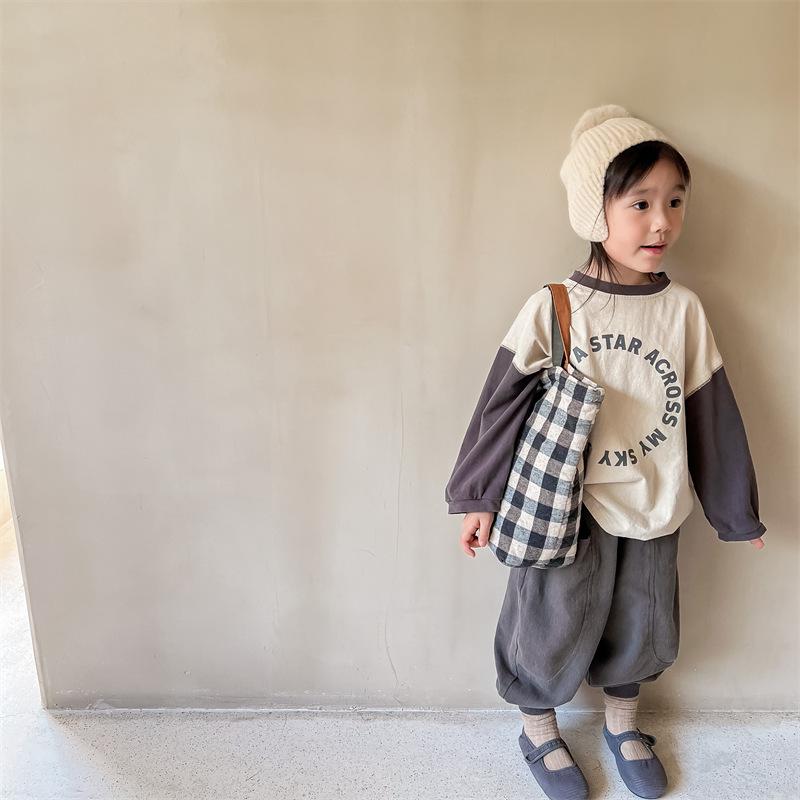 Autumn Girls Cotton Harem Pants Solid Children Loose Trousers Fashion Boys Casual Pants Loose Kids Clothes