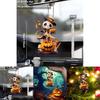 Creative Acrylic Halloween Car Mirror Decoration Cute Cartoon Style Pendant Accessory