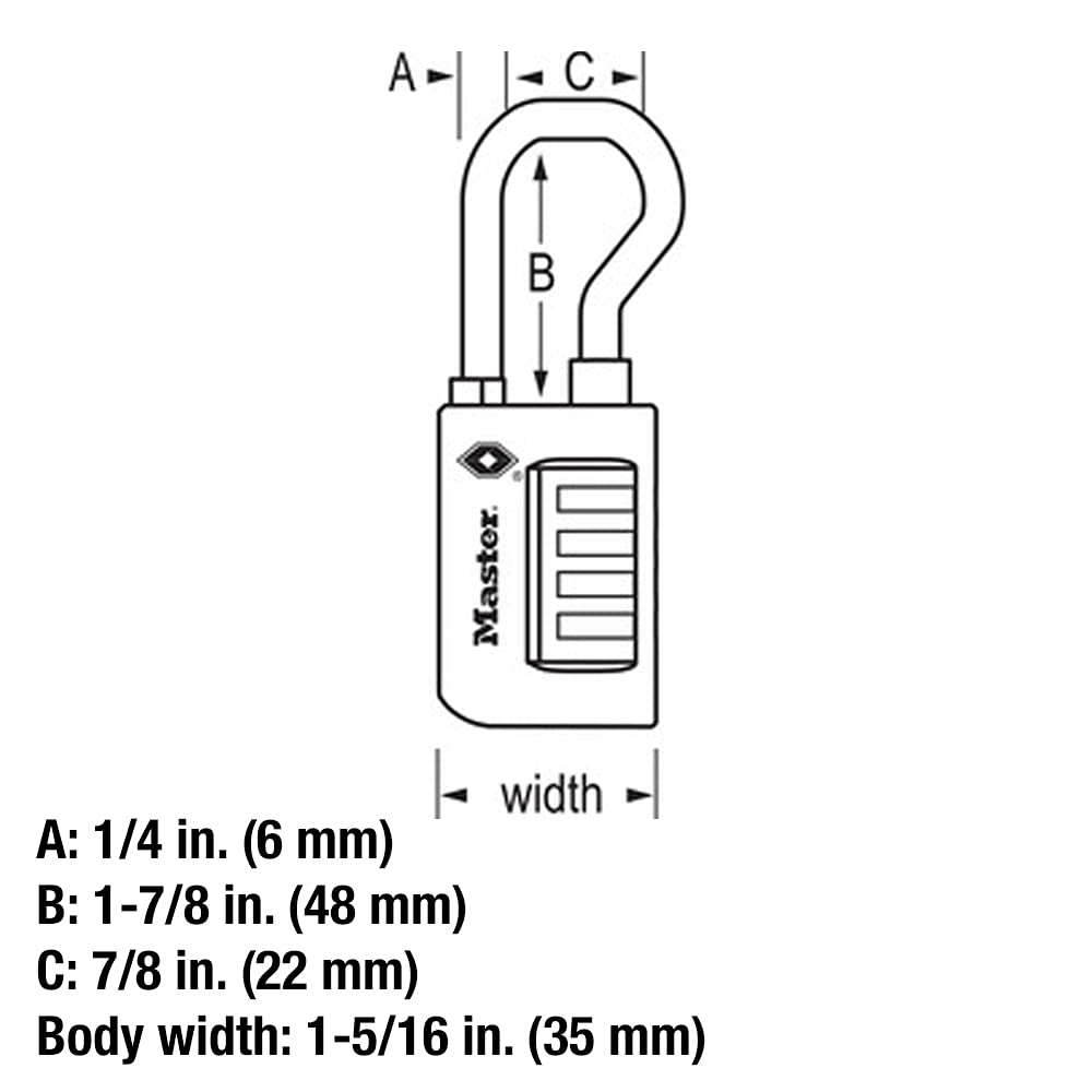 Master Lock Черные Уникальные Комбинационные TSA Одобренные Дорожные Навесные Замки для Багажа и 4696T Комплект, Замки, Чемоданы, Рюкзаки, Сумки, 2 шт.,