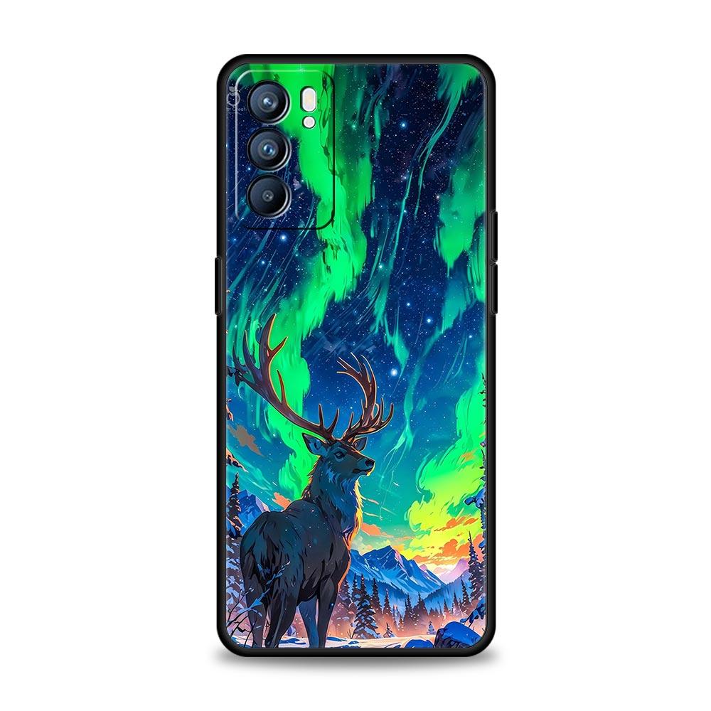 Чехол Landscape Winter Light Snow для Oppo Reno13 Reno12 Reno11 F Reno10 Pro A54 5G Find X5 A53 A52 A9 A17 4G A79 A80 A98