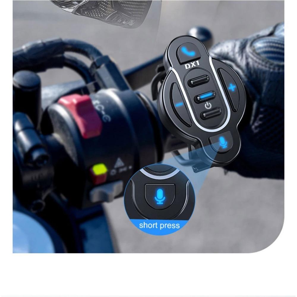 Водонепроницаемый пульт управления на руль мотоцикла, Bluetooth 5.4, 22-дневная батарея, управление через гарнитуру