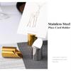 Stainless Steel Table Place Card Holder Geometric Shape Table Number Display Stand  Hotel