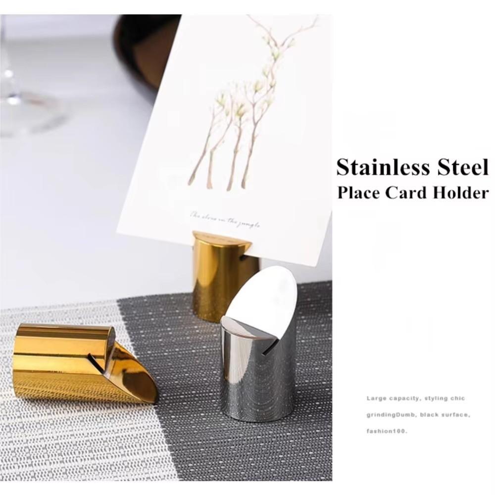 Geometric Shape Photo Picture Holder Clip Solid Menu Sign Holder  Wedding Party