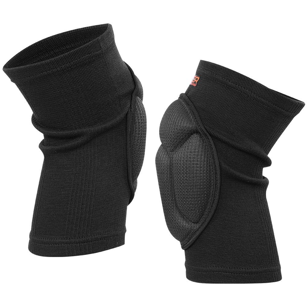 Толстая губка наколенник поддержка протектор спортивные накладки рукав ударопрочный для вратаря танцы (S,Черный)