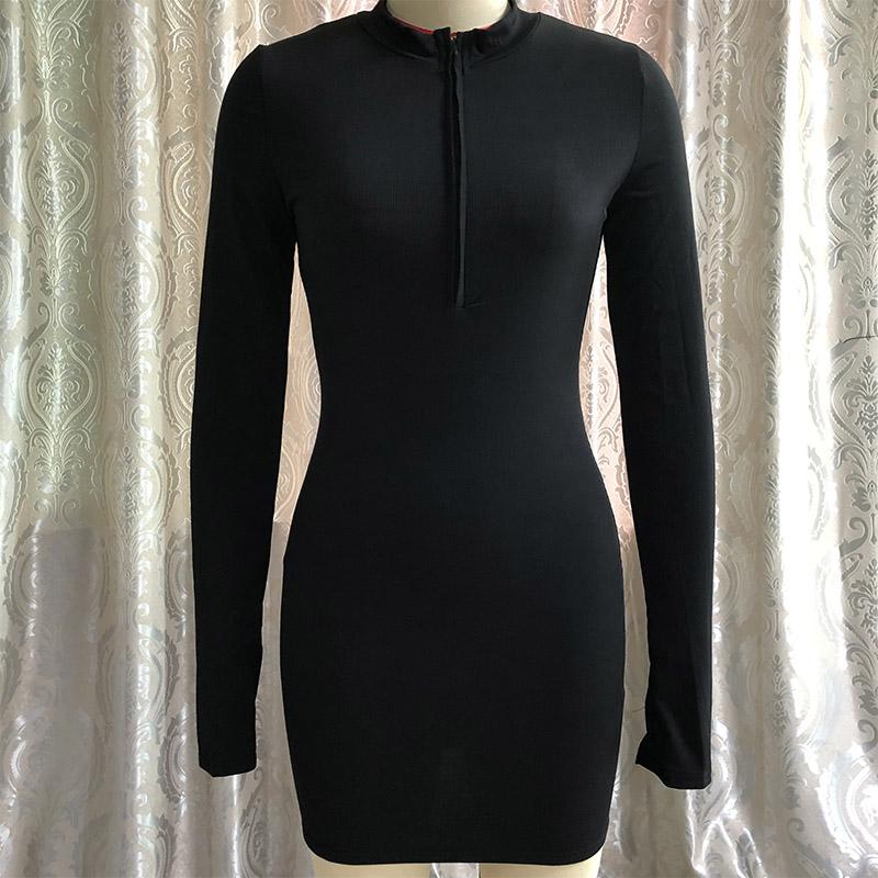 Женское мини-повседневное платье, сексуальное облегающее платье с V-образным вырезом и длинными рукавами