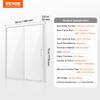 VEVOR Semi-frameless Shower Door, 57.7-59" W x 70" H, Shower Sliding Glass Door with 1/4"(6mm) Clear Tempered Glass