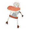 Детский стульчик для кормления со спинкой, двухъярусным подносом, 3 уровня высоты, съемной подушкой, обеденным бустером