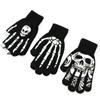 Череп Мужские Хэллоуин Светящиеся Варежки Перчатки без пальцев Модные Аксессуары Перчатки с полным пальцем