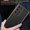 Чехол для телефона с гальваническим рисунком из углеродного волокна для Samsung Galaxy S23 S24 FE S22 Ultra Plus S21FE A25 A54 A55 5G A14 A15