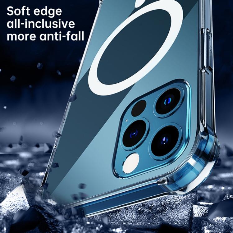Чехол Magsafe для Huawei P30 Pro, прозрачная четырехугольная подушка безопасности, противоударный чехол из ПК + ТПУ с магнитом