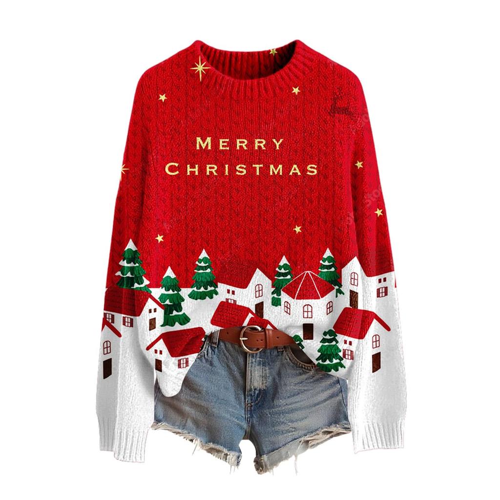 Женский смешной женский рождественский свитер с круглым вырезом, рождественский джемпер, рождественский наряд, уродливый свитшот, рождественский костюм