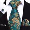 Waist Flower Men'S Tie Pocket Towel Cuff Three-Piece Set
