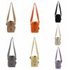 Multifunctional Mini Nylon Crossbody Bag Zipper Water Bottle Bag Drawstring Small Square Bag  Daily