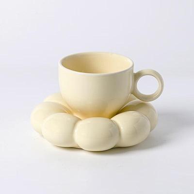 Набор керамических кофейных чашек и блюдец Shangqi Yellow Cloud