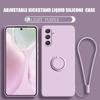 Case for Samsung Galaxy A54 5G Liquid Silicone Ring Holder Soft Phone Cover for Samsung Galaxy A54 5G  Shockproof Back Fundas