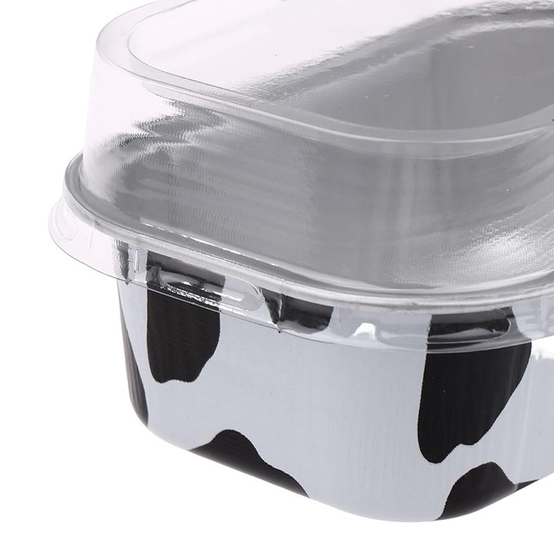 10шт прямоугольные формы для выпечки из алюминиевой фольги с крышкой, инструменты для выпечки