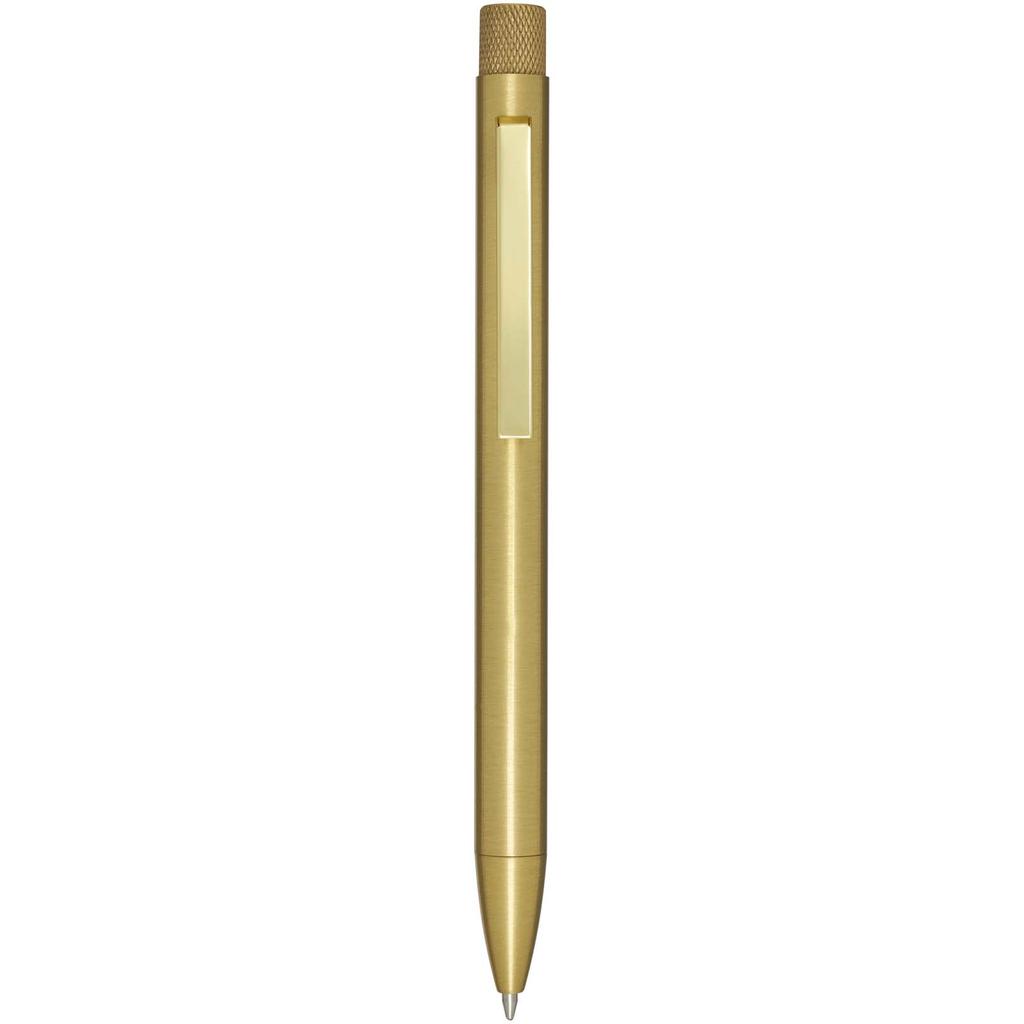 Pen of brass recycled "Beatriz" (black ink) Gold