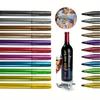 12pcs Wine Glass Markers, Erasable Fine Tip Markers for Wine Bottles, Ceramic and Glasses.