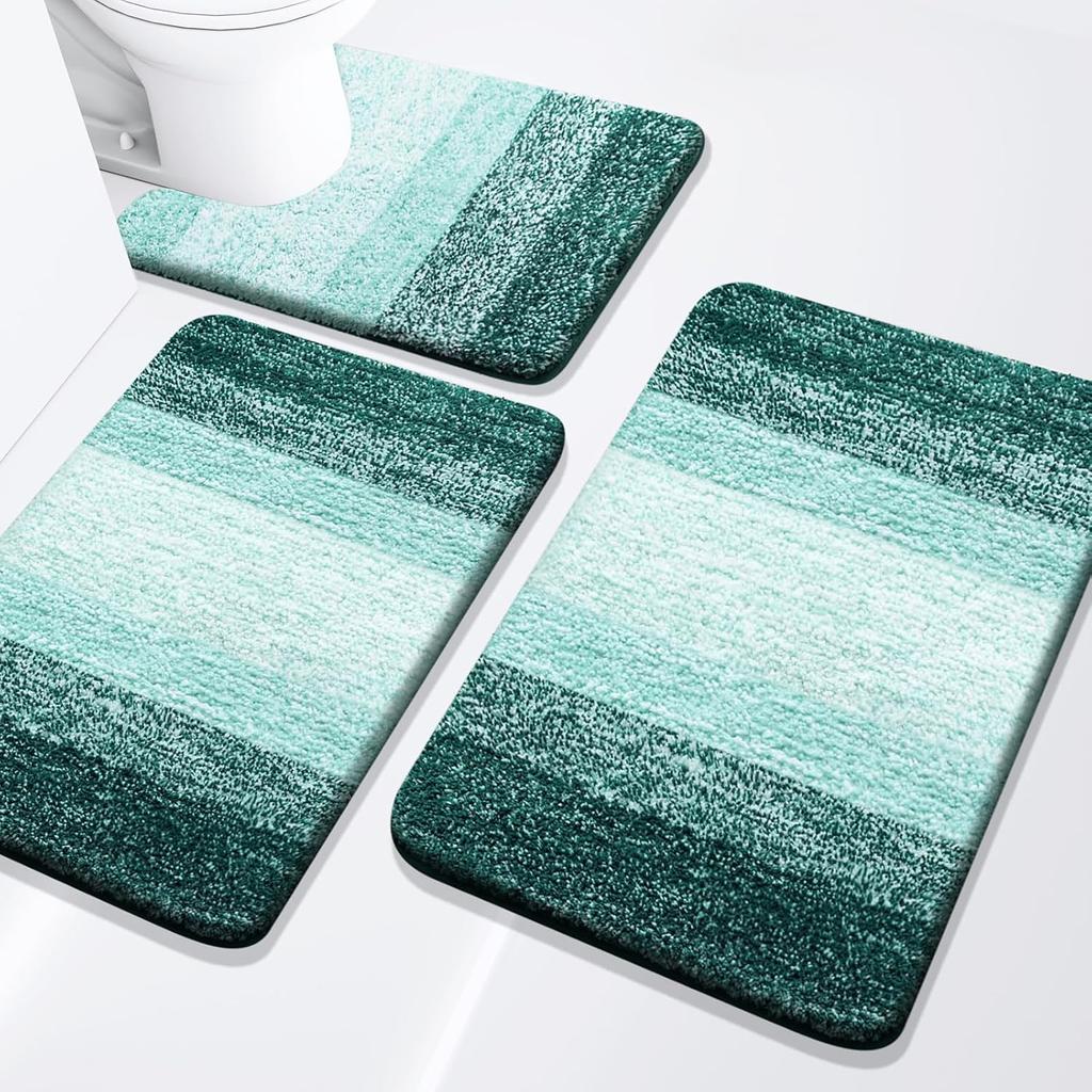 Набор ковриков для ванной 3 штуки, Очень мягкие и впитывающие коврики для ванной, Машинная стирка и сушка ковриков для ванной для ванной комнаты, туалета