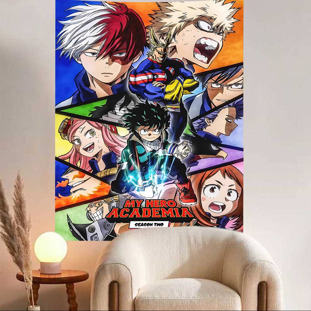 Anime My Hero Academia Theme Background Kids Happy Birthday New Year Party Decoration Poster Banner Gift