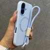 Для Magsafe Жидкий Силиконовый Чехол-Шнурок Для iPhone 17 16 15 14 13 12 11 Pro Max Plus Микрофибровая Подкладка Магнитный Бампер