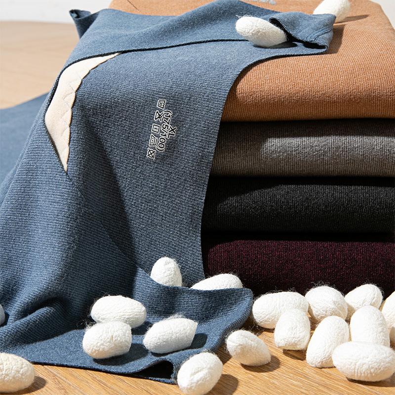 Мужской бесшовный шелковый жилет: Теплый, на бархатной подкладке, с подогревом сзади, облегающий крой, большой размер, идеально подходит для осени и зимы.