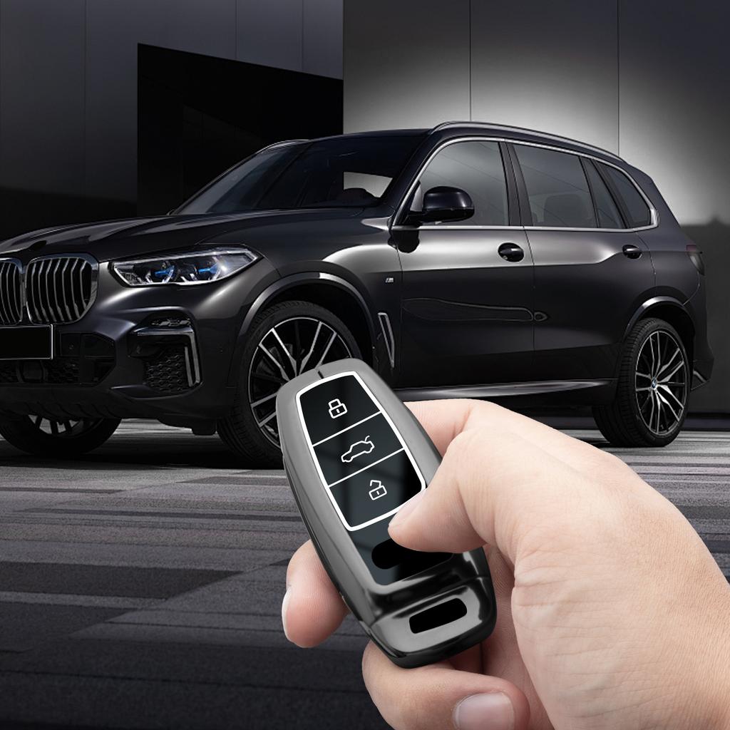 Для Q8 RSQ8 A6 C8 S6 RS6 A7 S7 RS7 A3 8Y A8 D5 4N RS E-tron GT Q4 Q7 4M Алюминиевый Чехол-Крышка Оболочка Брелок для Ключа Автомобиля