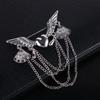 Suit Retro Chain Angle Wing Lapel Pin Heart-Shaped Jewelry Brooches Fashion Accessories Brooch Pins