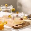 Glass Stew Pot Clear Soup Pan Noodle Stockpot Heat Resistant Microwave Fire Heating Dual Handles Stockpot Kitchen Cooking Tools