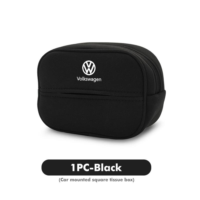 For Volkswagen VW Car Mounted Tissue Box Suede Material Auto Tissue Storage Bag Polo Jetta Sagitar Magotan Passat B5 B6 B7 CC