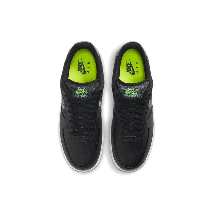 Nike Air Force 1 07 LV8 Набор из переработанной шерсти — черные мужские кроссовки Electric Green Green Light-Bone CV1698-001