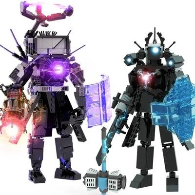 Skibidi Building Blocks Toys - Cameraman/Titan/Clock King Анимационные фигурки Модель, DIY Сборные кирпичи для мальчиков, девочек, детей, рождение