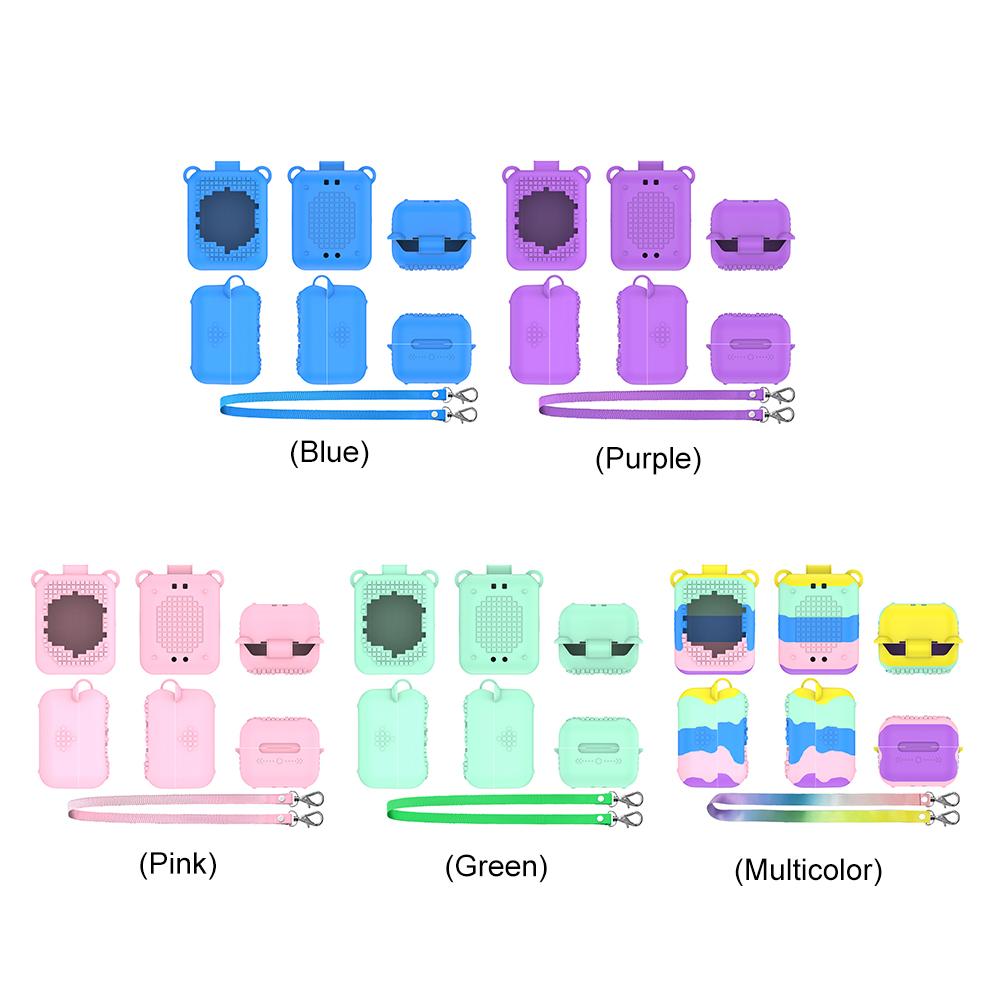 Silicone Case Anti-Scratch Protective Skin Sleeve Washable Protective Skin Cover for Bitzee Interactive Digital Pet and Case